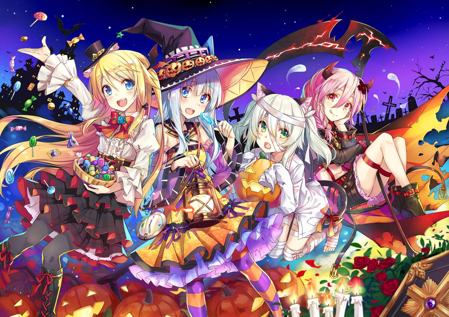 “get Ready To Experience An Anime-themed Halloween Celebration. “ Background