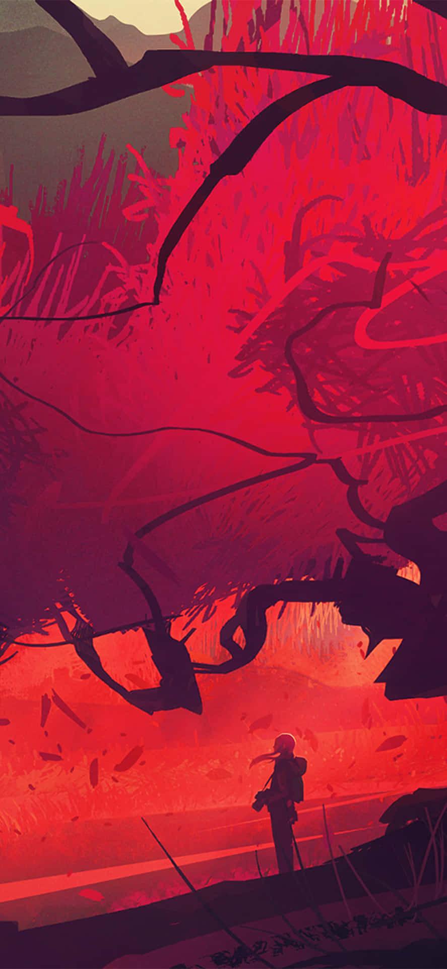 Get Ready To Experience The Amazing Colours Of The Iphone 11 Red Anime Background