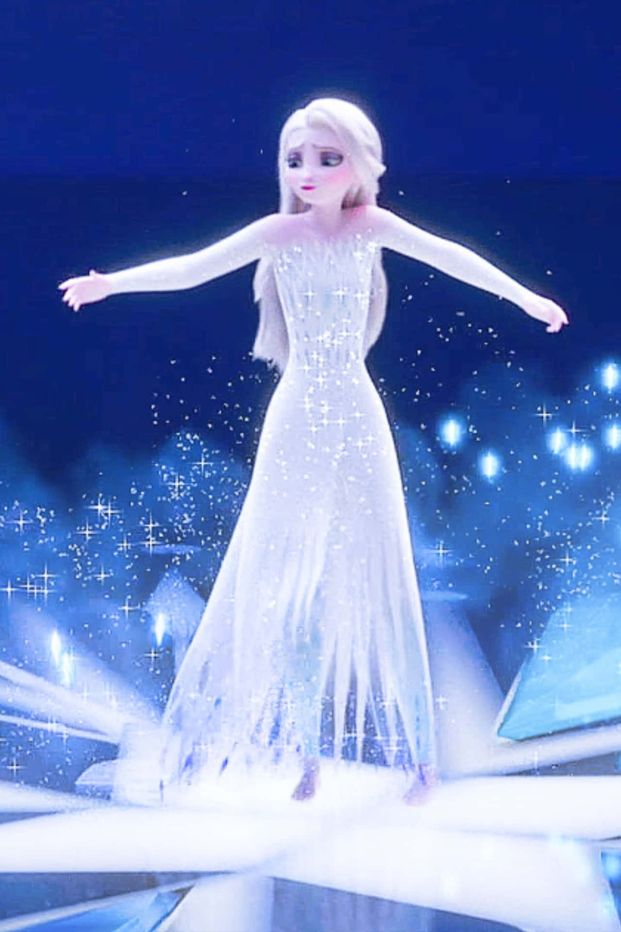 Get Ready To Experience The Magic Of 'frozen 2' With Elsa In Her Beautiful White Dress. Background