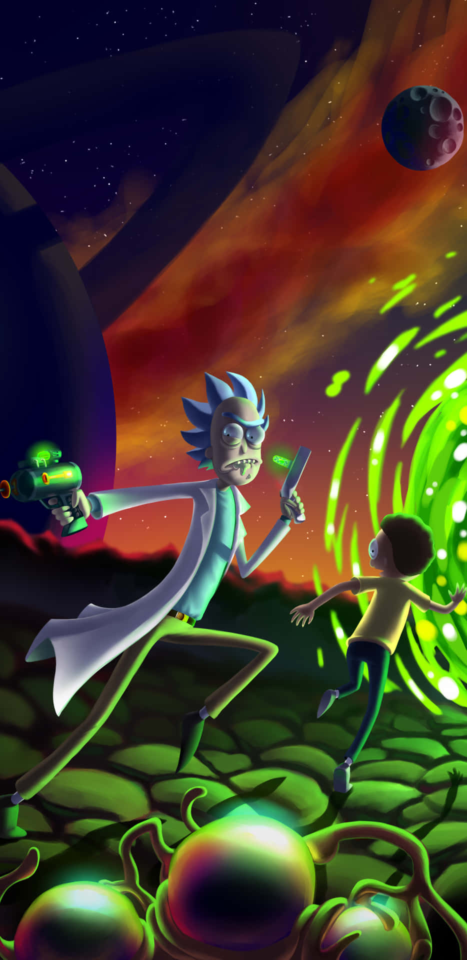 Get Ready To Feel The Wonderful Madness With Rick And Morty Fan Art. Background