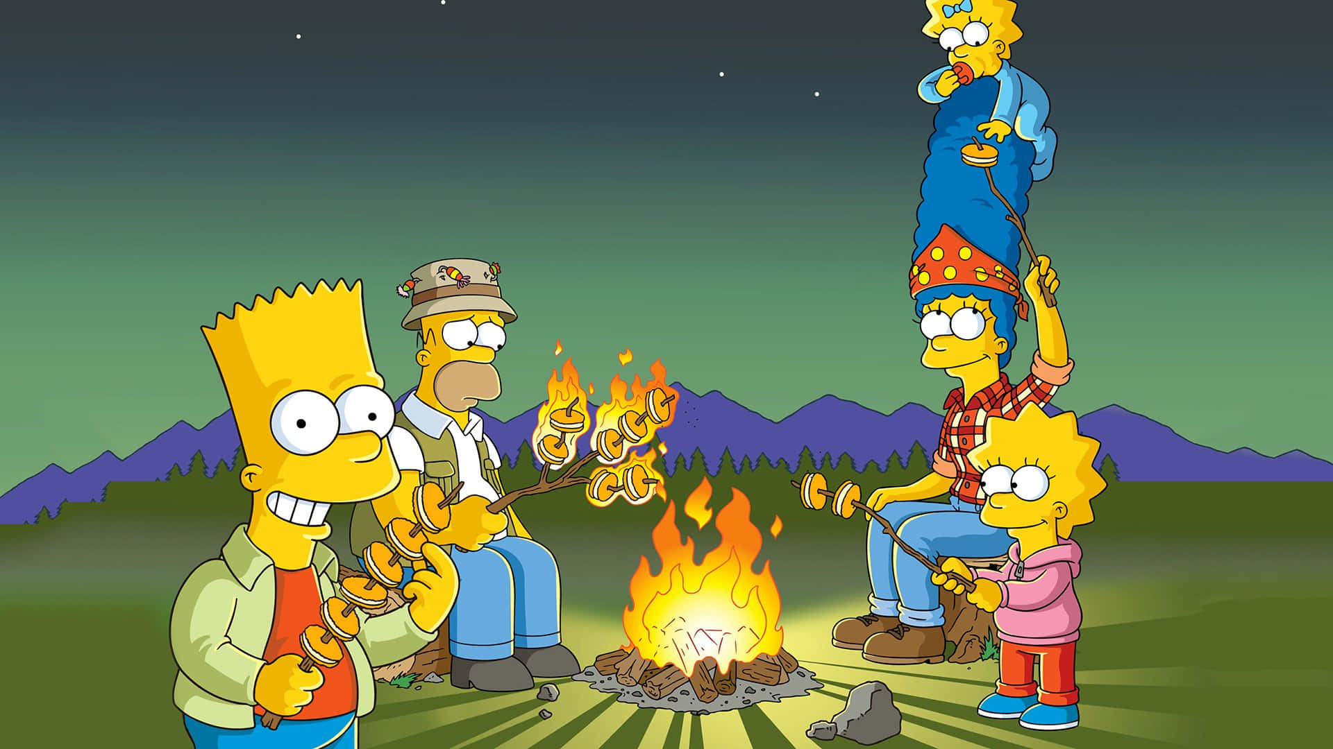 Get Ready To Go On A Simpsons Adventure With This Custom Computer! Background