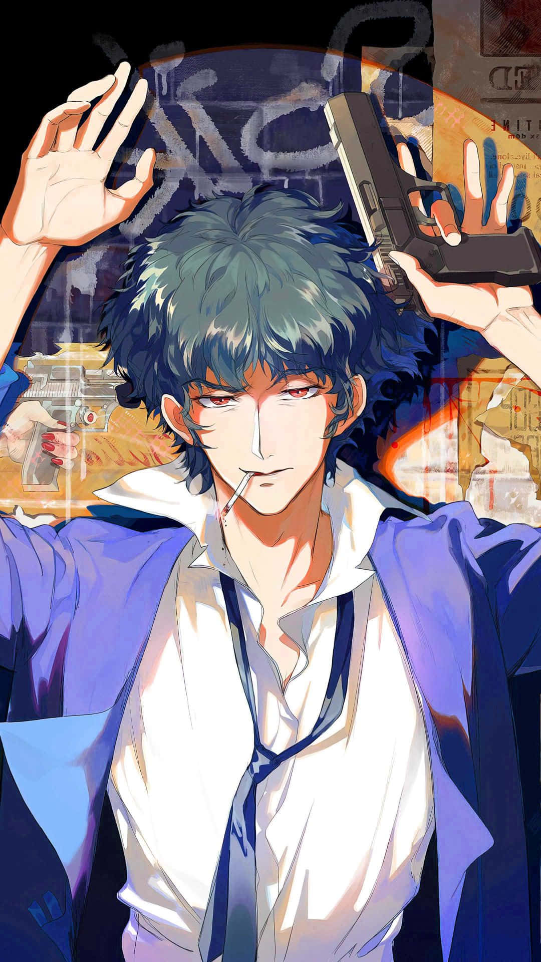 Get Ready To Hitch A Ride With Cowboy Bebop On Your Iphone Background