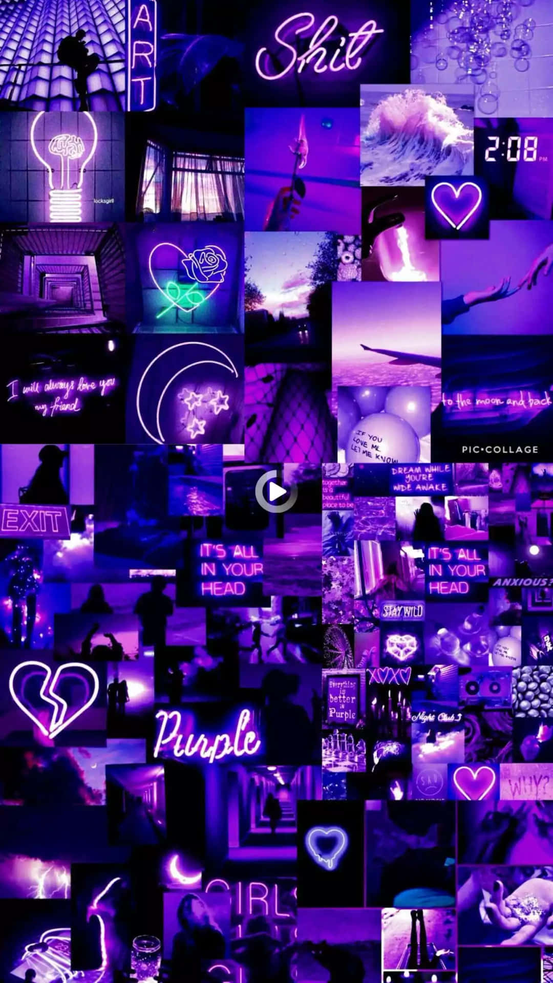Get Ready To Immerse Yourself In An Experience Of Vivid Purple Neon On This Aesthetic Computer Background