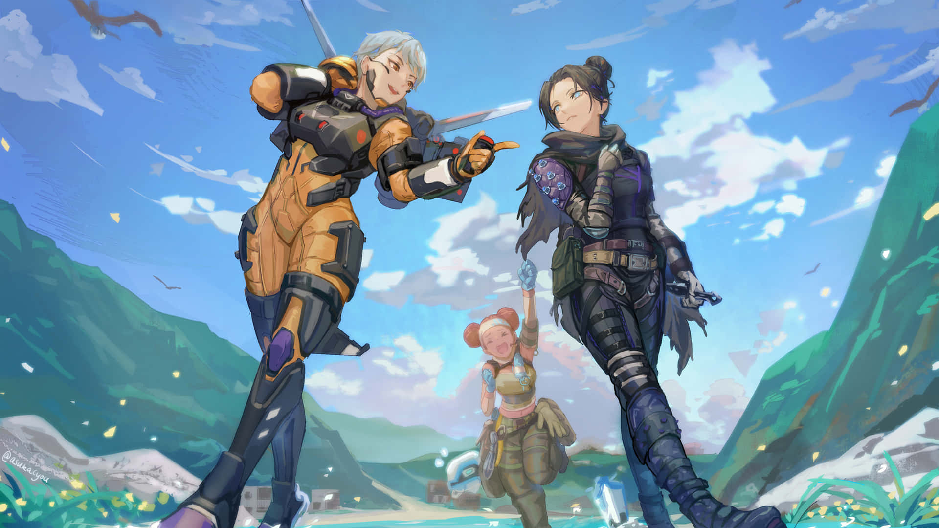 Get Ready To Revive And Shine With Lifeline In Apex Legends Background