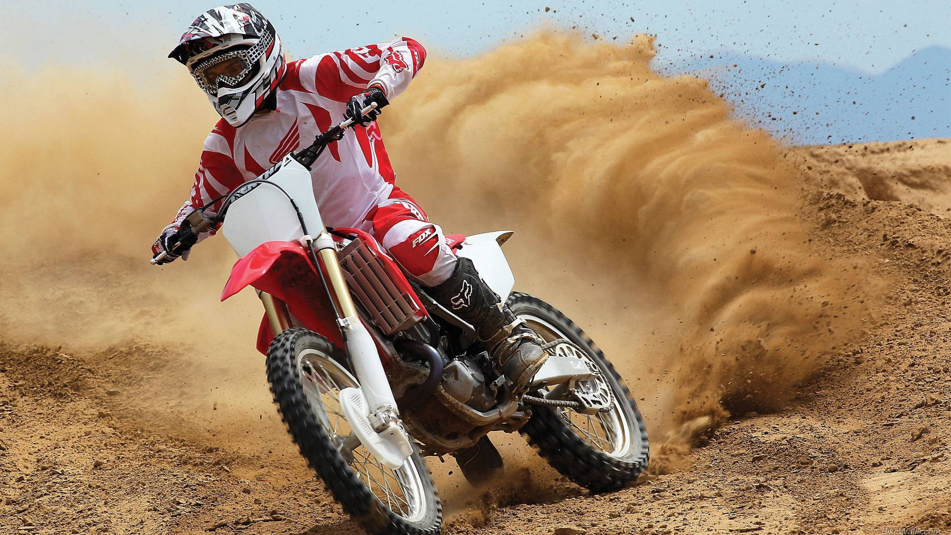 Get Ready To Ride In Style With Fox Dirt Bike Background