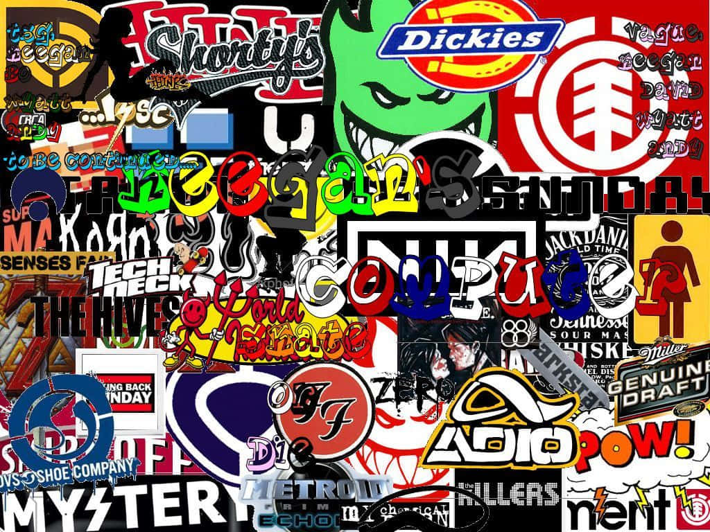 Get Ready To Ride With This Fun Skateboard Brand Background