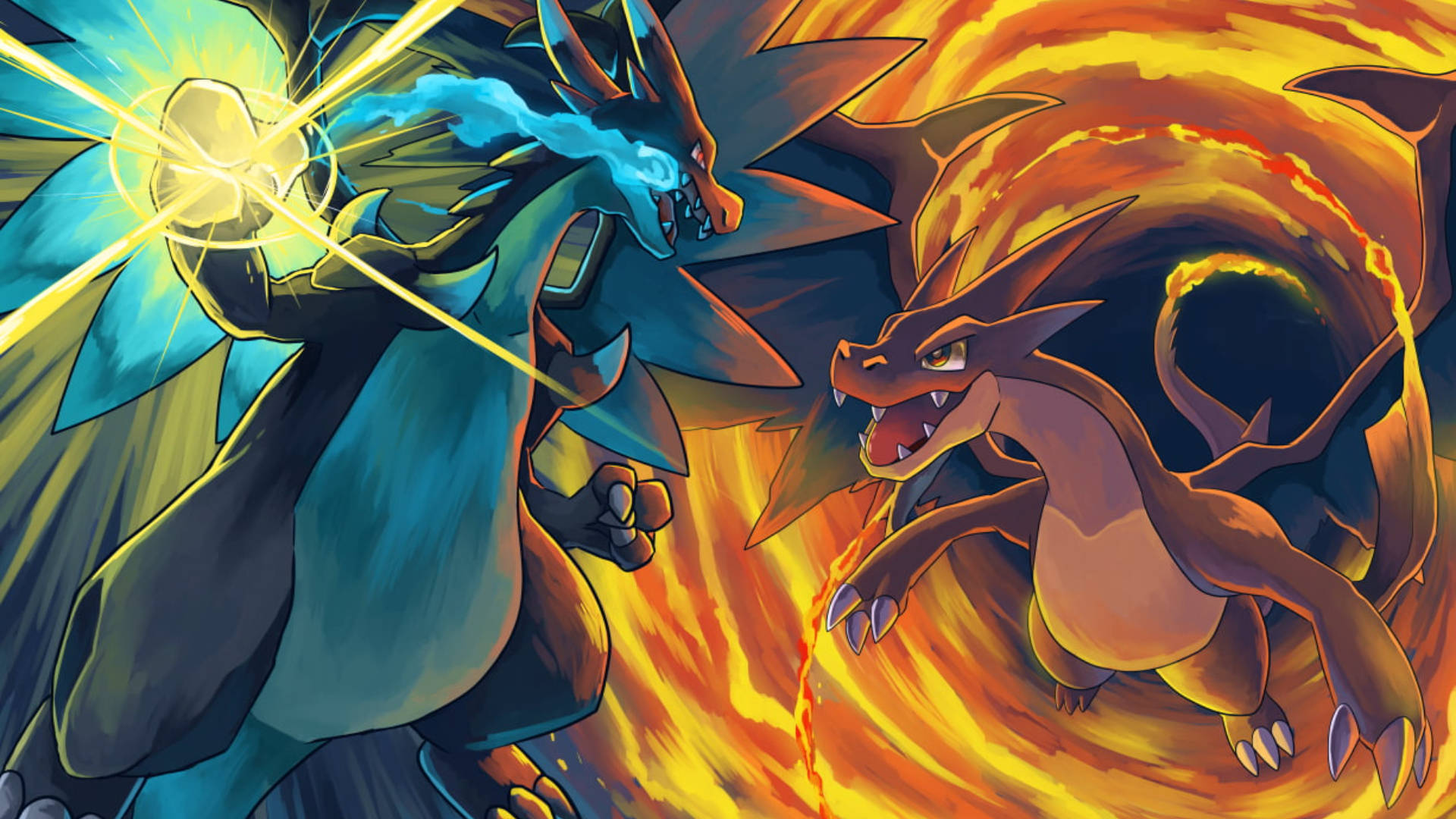 Get Ready To Rumble - Mega Charizard X And Y Background