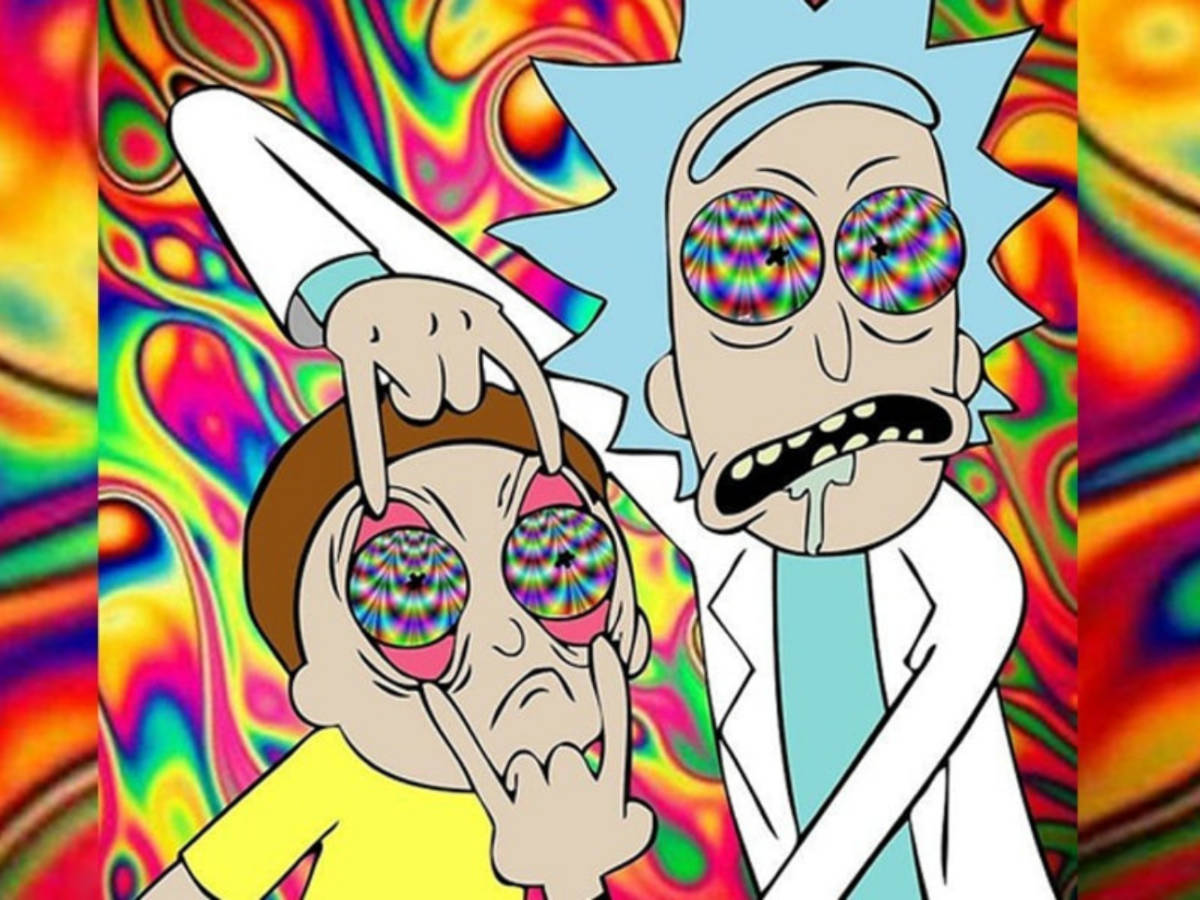 Get Ready To Take A Ride In The Multiverse With Rick And His Special Blend Of Weed! Background