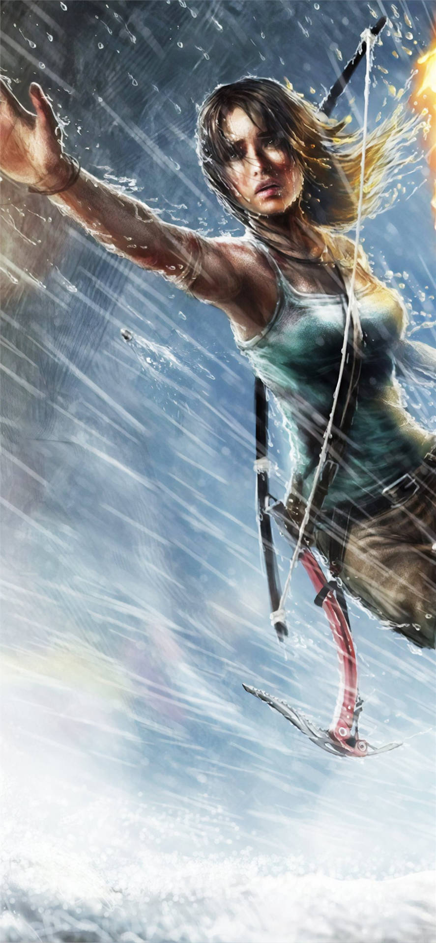 Get Ready To Take-on The Adventure With Lara Croft On The Go With Your Iphone. Background