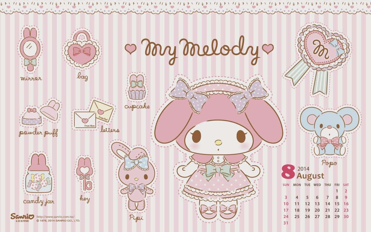 Get Ready With The My Melody Laptop, The Perfect Companion For Your Everyday Needs! Background