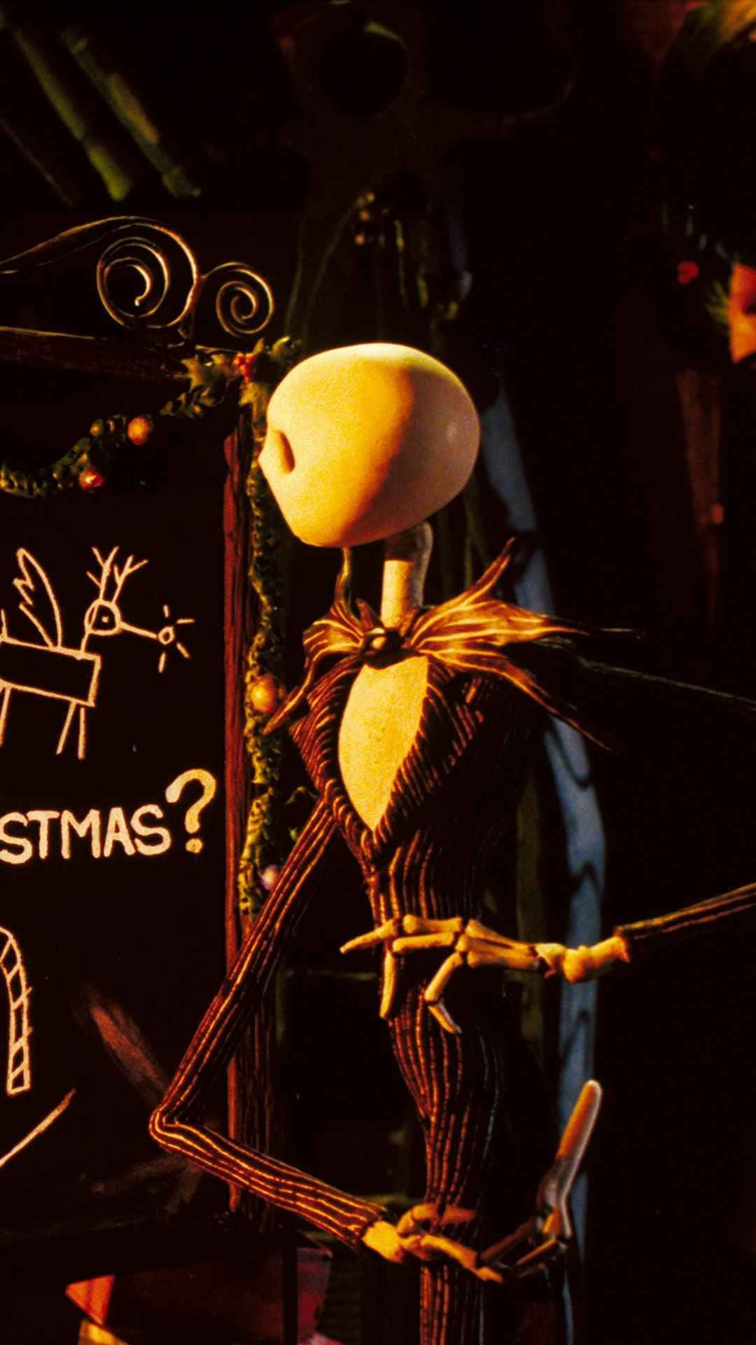 Get Spooky With The Nightmare Before Christmas Phone Background