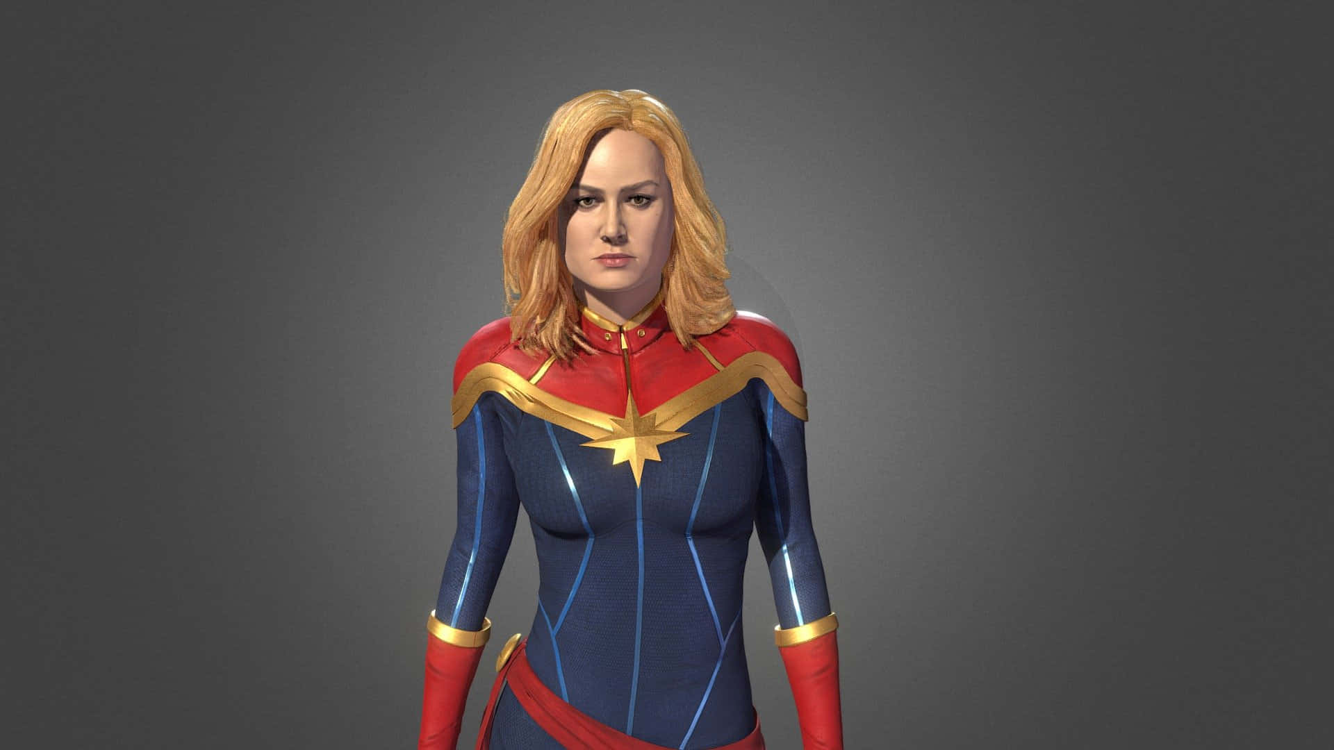 Get The 3d Experience Of Captain Marvel With This Amazing Wallpaper.