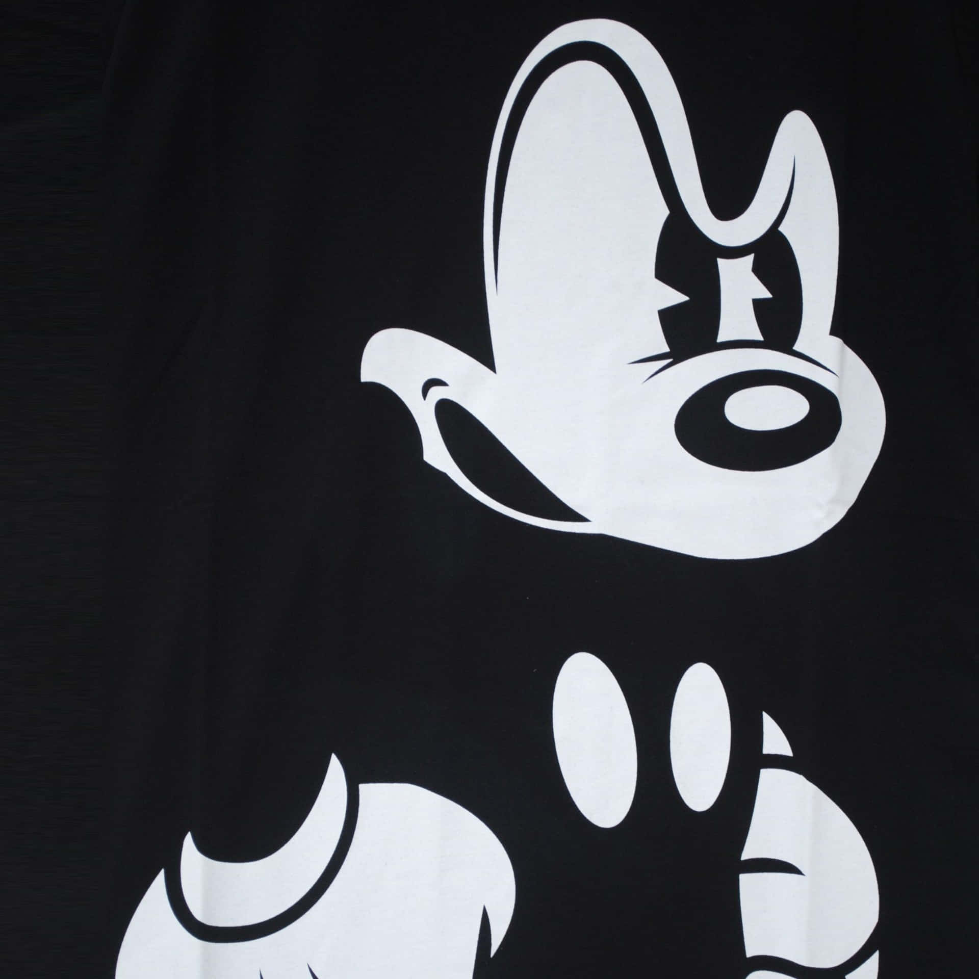 Get The Classic Look With The Black Mickey Mouse Phone Background
