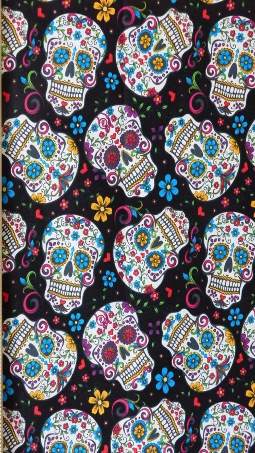 Get The Coolest Phone Case Ever With This Stunning Sugar Skull Design. Background