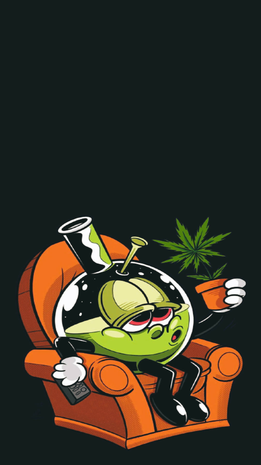 Get The Funk Out With Cartoon Weed Background