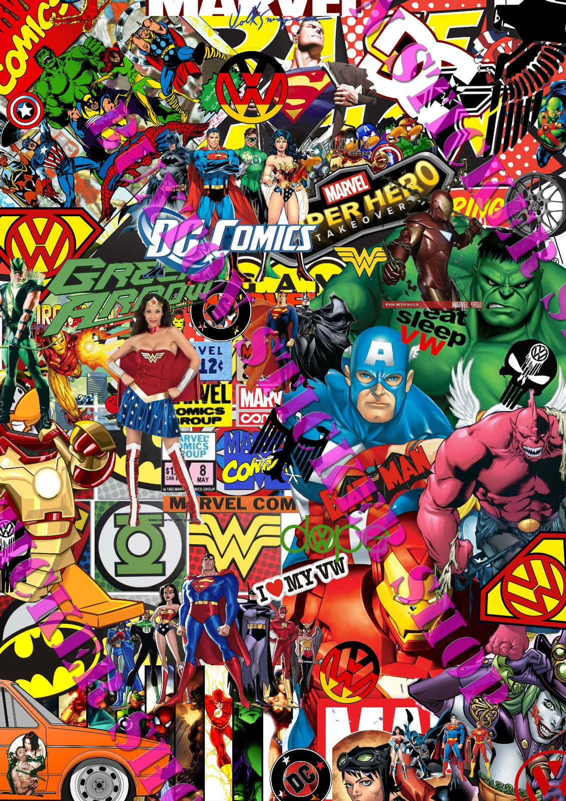 Get The Latest Updates On Marvel And Dc's Superhero Stories In One Place With The Marvel And Dc Iphone! Background