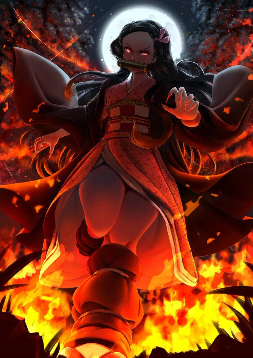 Get The Nezuko Look On Your Phone With Her Official Iphone Wallpaper Background