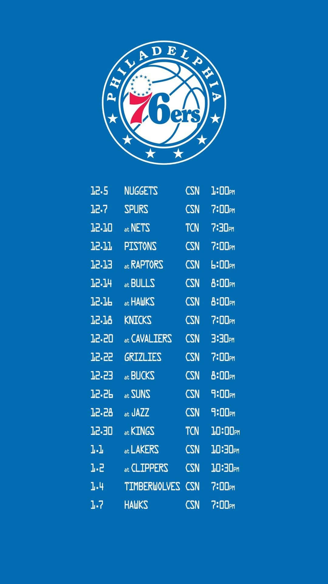 Get The Official 76ers Team App Now And Get Closer To Your Favorite Team! Background