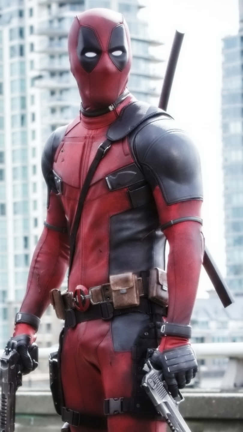 Get The Style And Protection Of Deadpool In Your Pocket Background