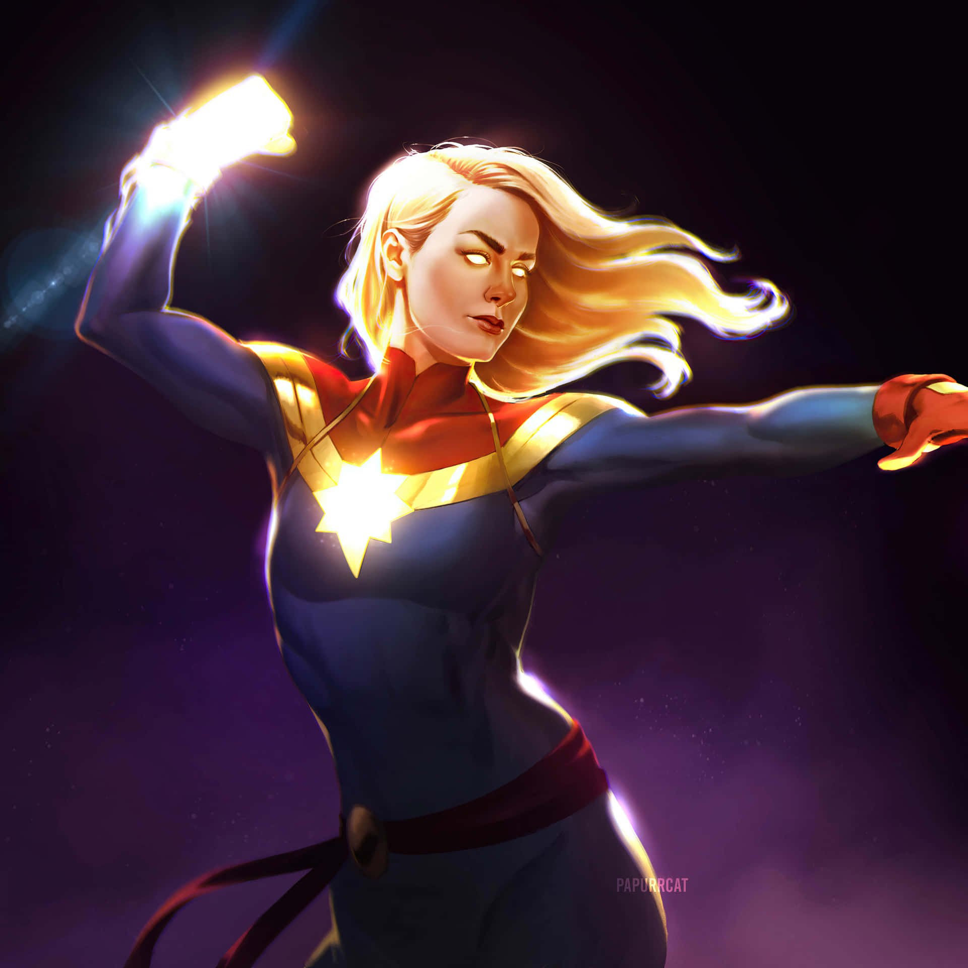Get The Ultimate Superhero Experience With The New Captain Marvel Ipad! Background
