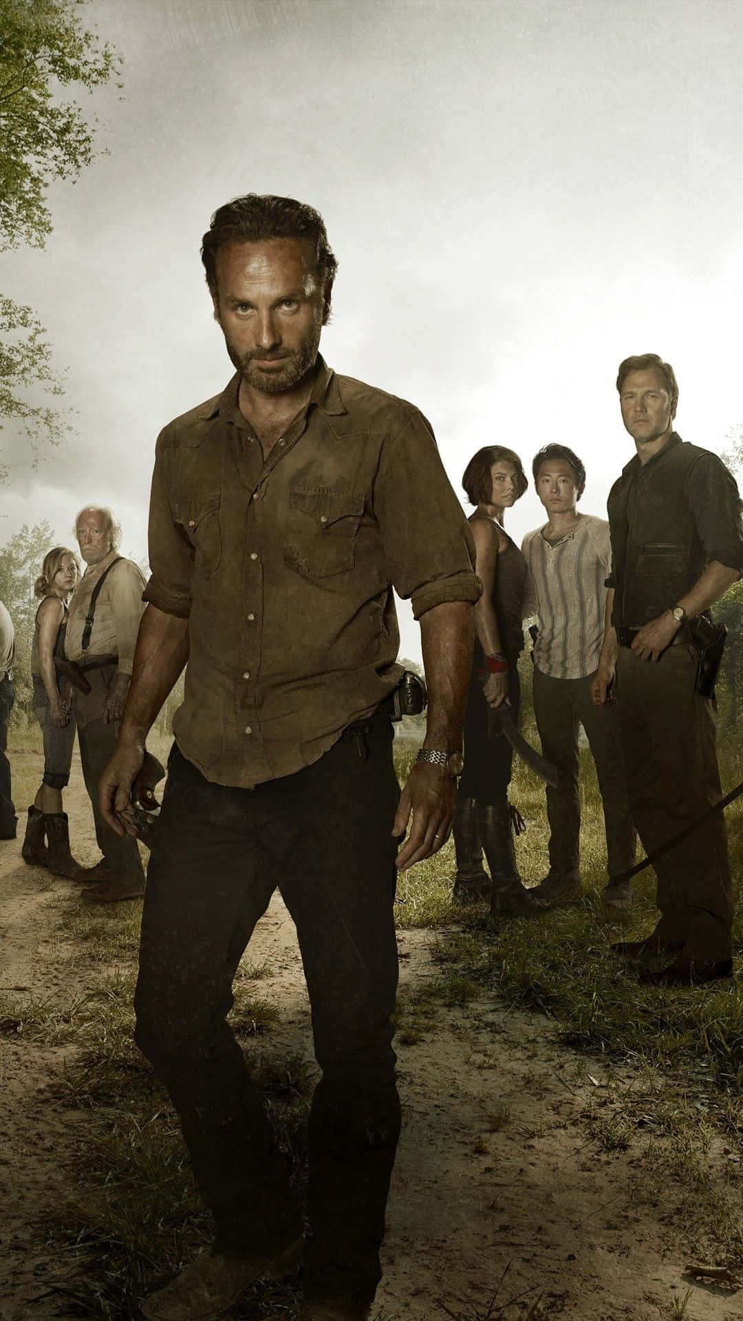 Get The Zombie Apocalypse Look For Your Iphone With The Walking Dead Wallpaper. Background