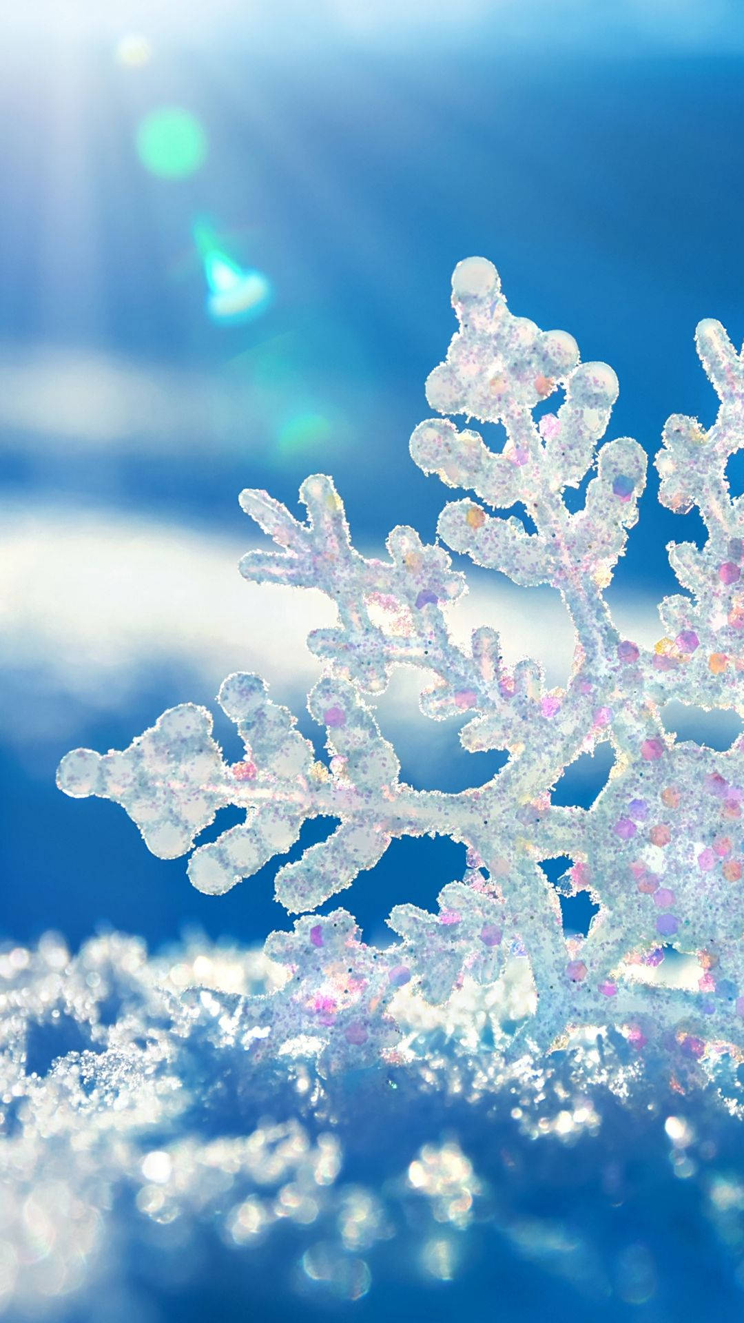 Get This Beautiful Snowflake Iphone Wallpaper To Bring A Feeling Of Winter To Your Device! Background