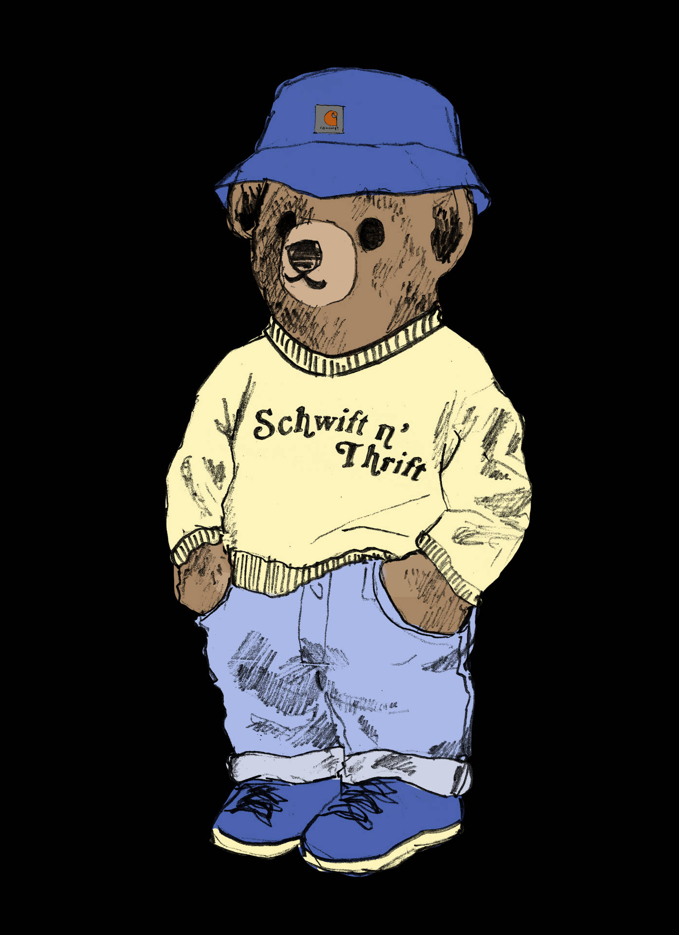 Get Thrifty Cute Bear Mascot Background