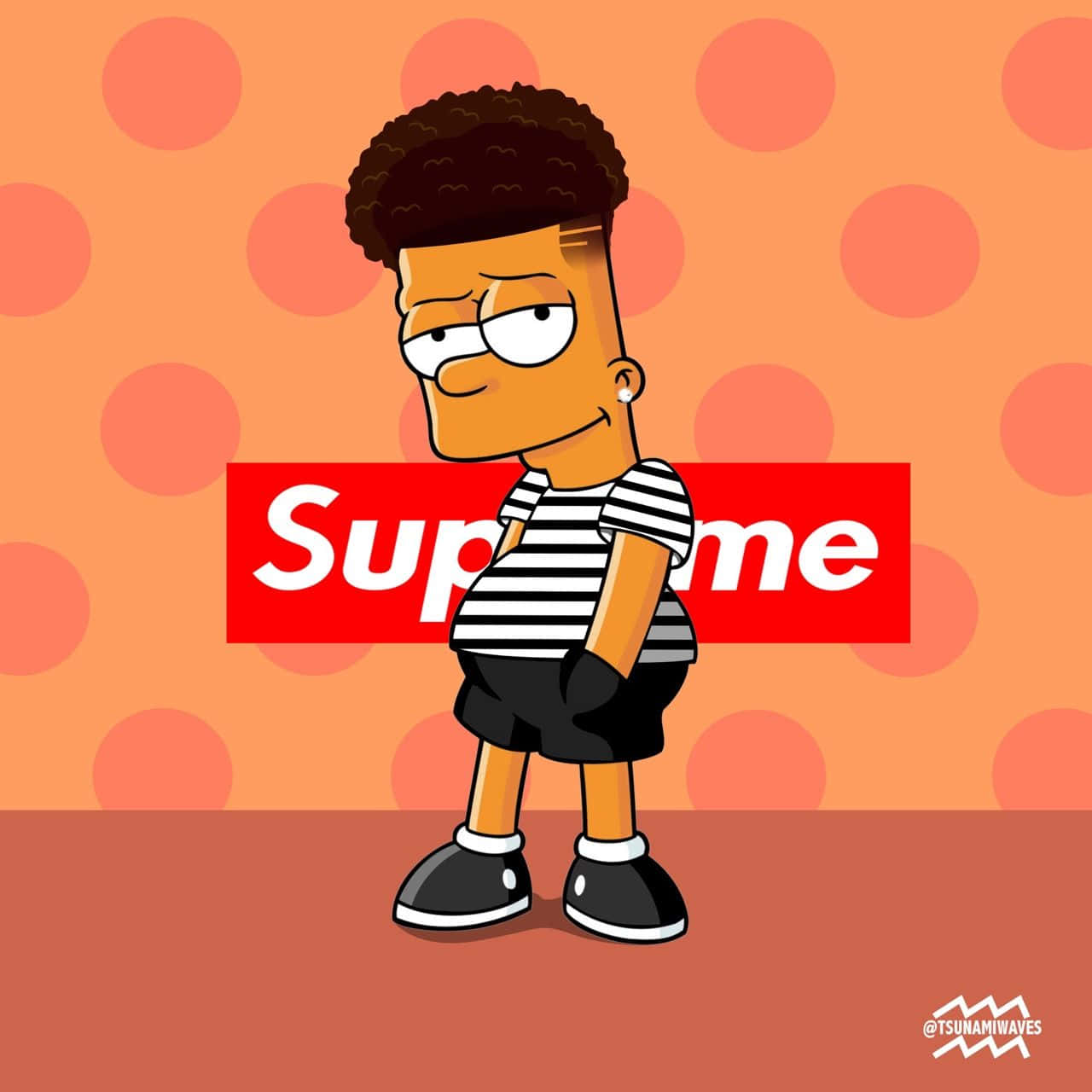 Get Up To No Good In Style With Supreme Bart Simpson Background