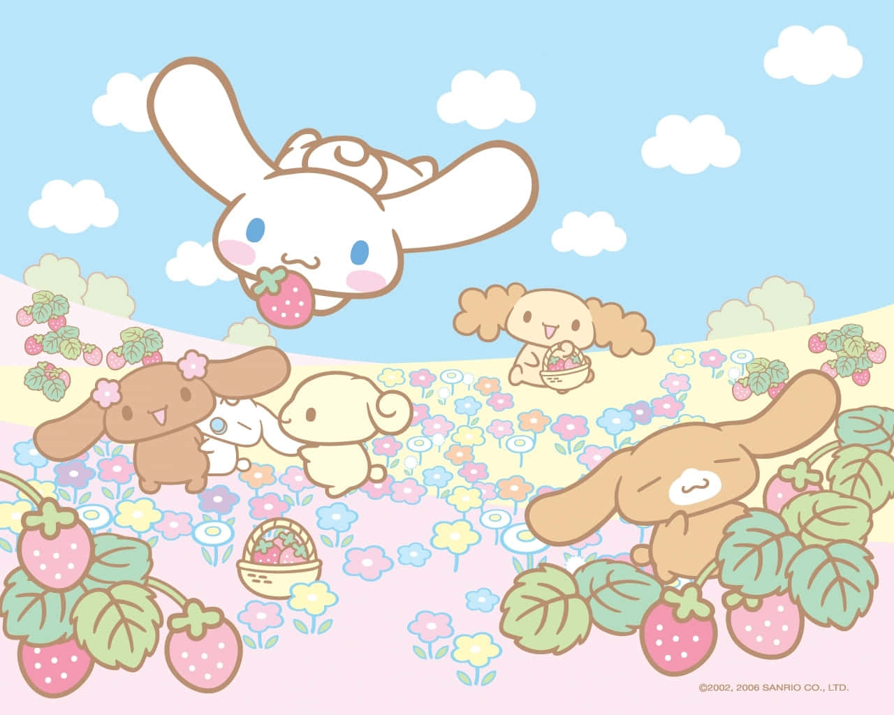Get Your Daily Dose Of Cuteness With The Cinnamoroll Desktop Wallpaper Background