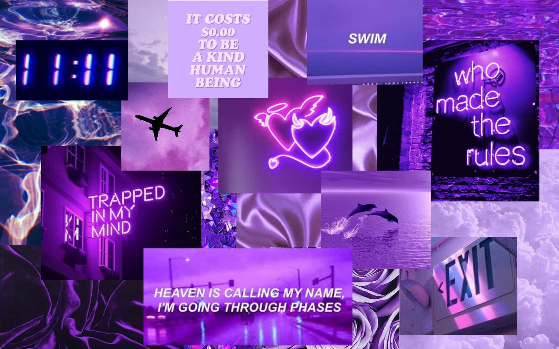 Get Your Work Done In Style With This Vibrant Purple Aesthetic Grunge Themed Desktop. Background