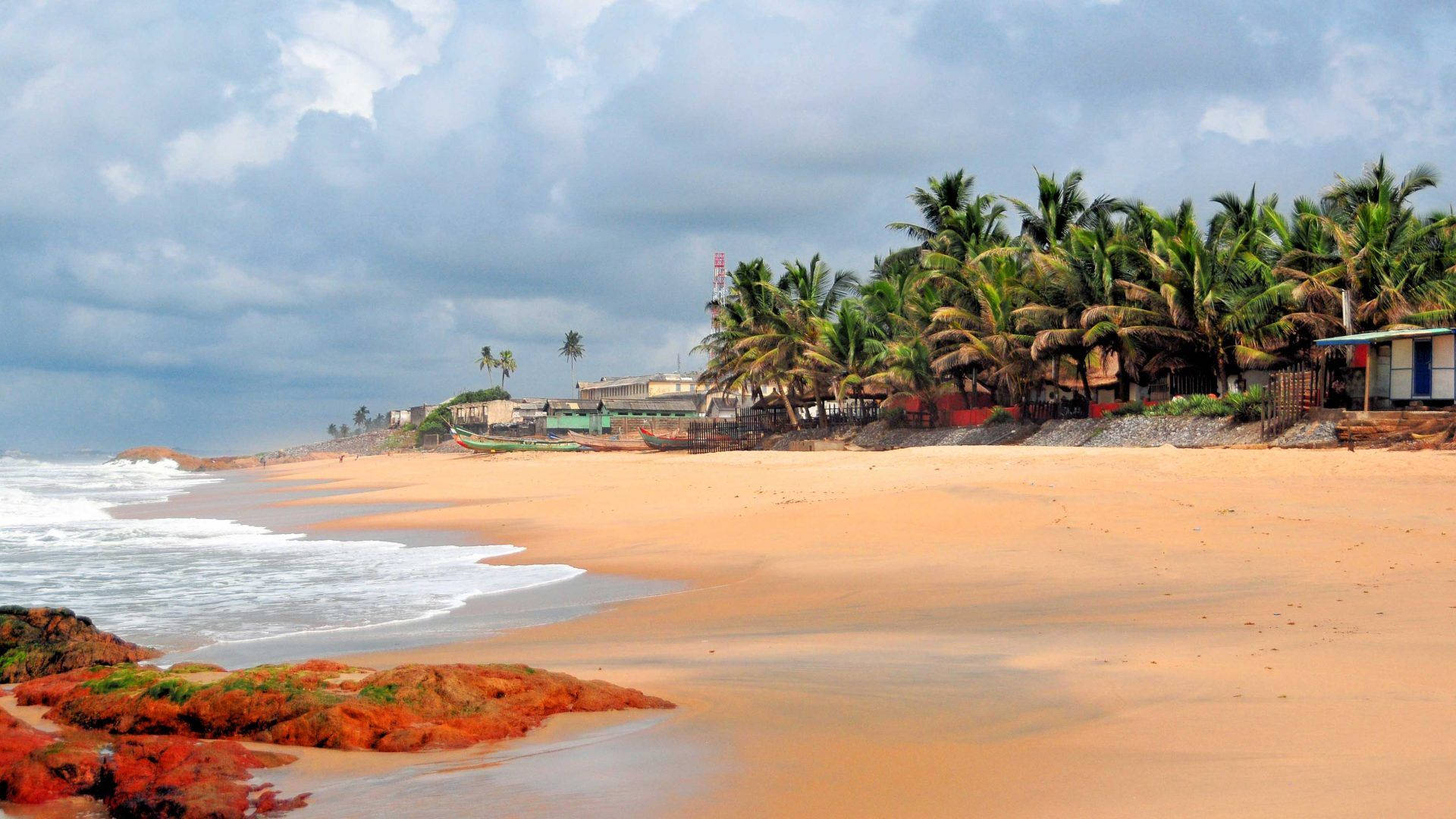 Ghana Cape Coast Beach Background