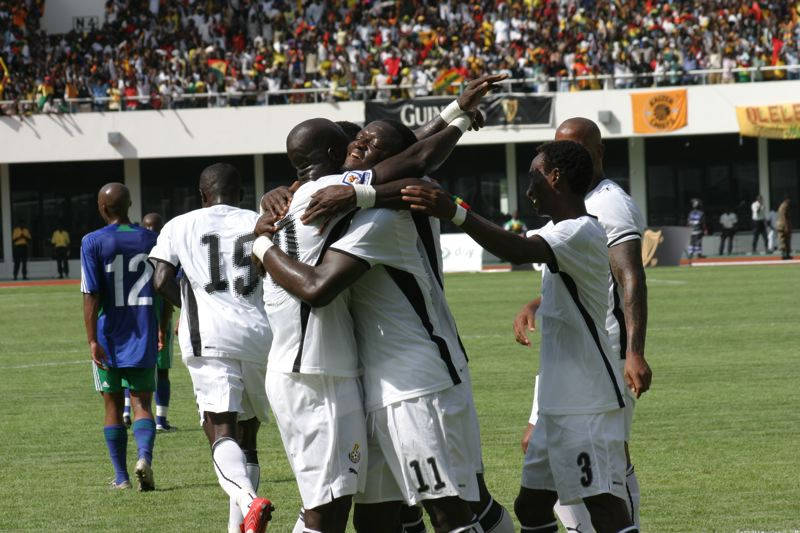 Ghana National Football Team Hugging Background