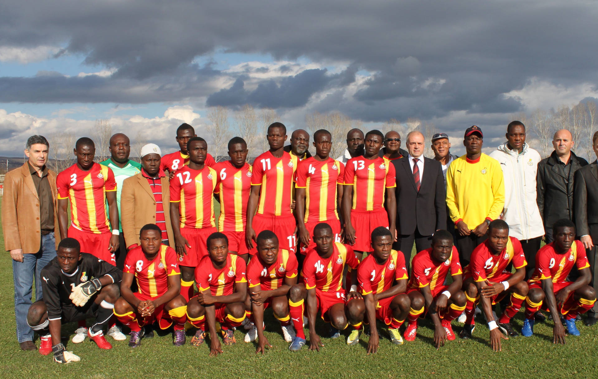 Ghana National Football Team With Under-20 Background