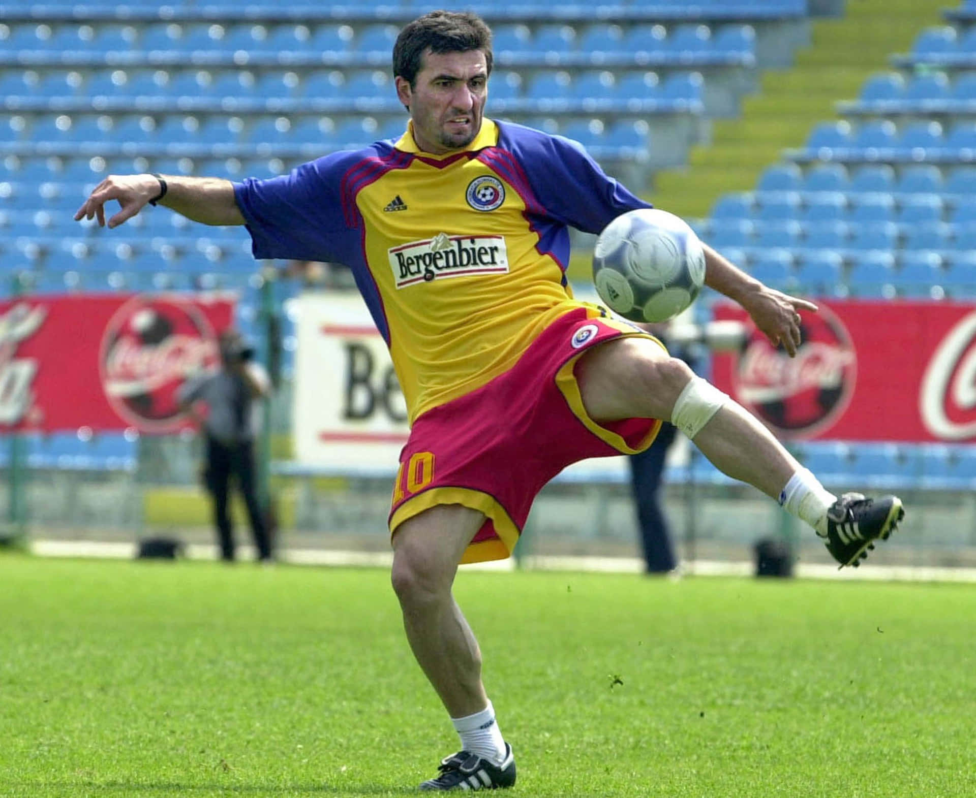 Gheorghe Hagi Exhibiting His Skills During The Euro 2000 Championship.