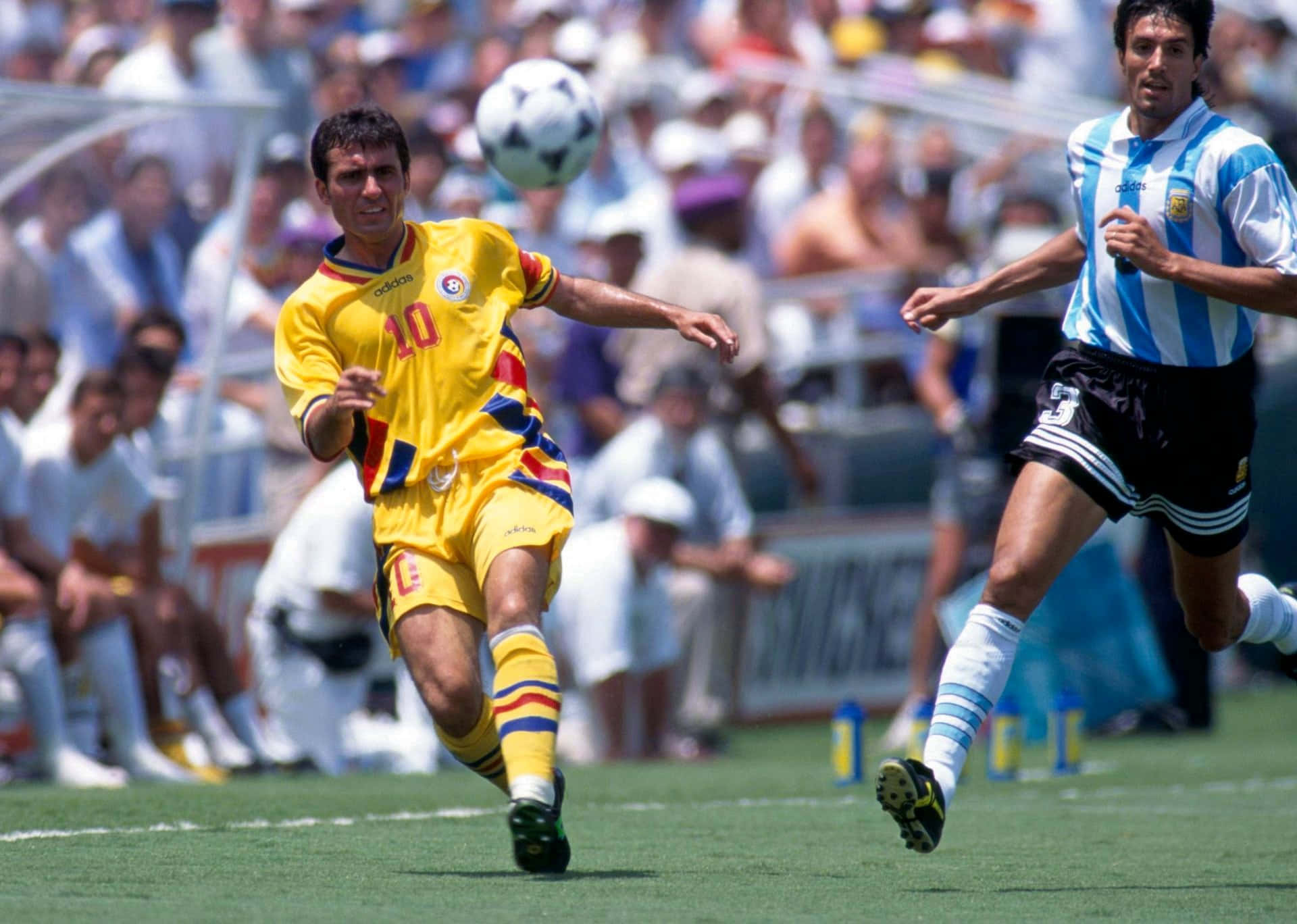 Gheorghe Hagi Playing Against Argentina