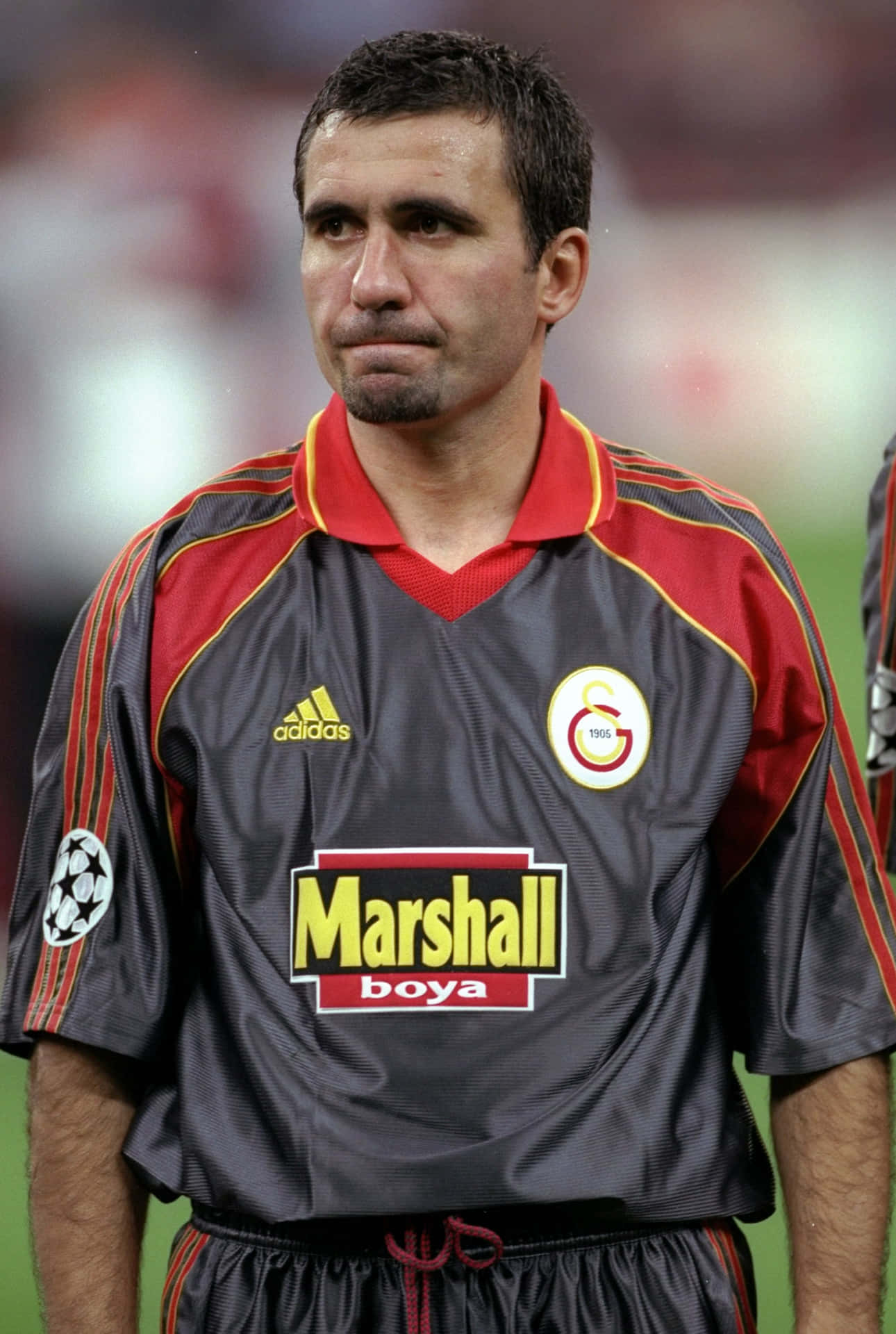 Gheorghe Hagi Wearing Galatasaray Fc Uniform