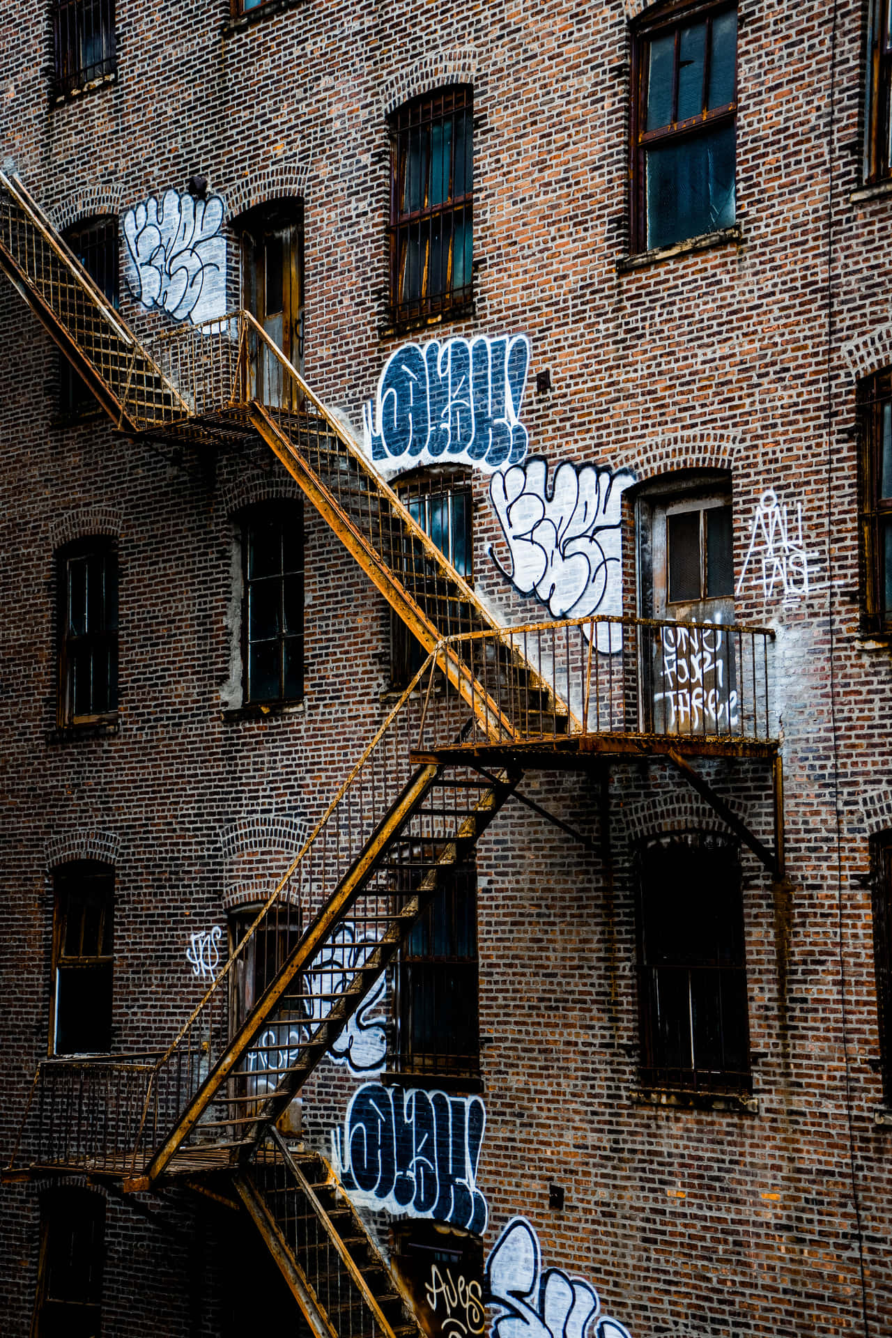 Ghetto Hood Brick Wall Building Background