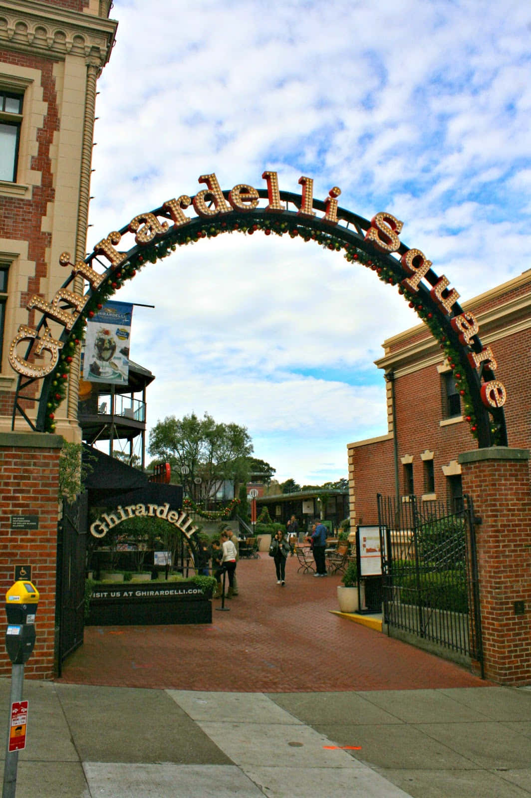 Ghiradelli Square Entrance Morning Sky
