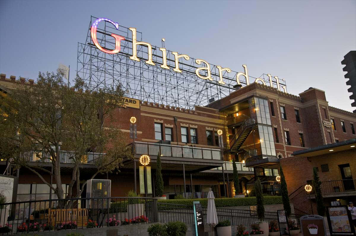 Ghiradelli Square With Giant Sign