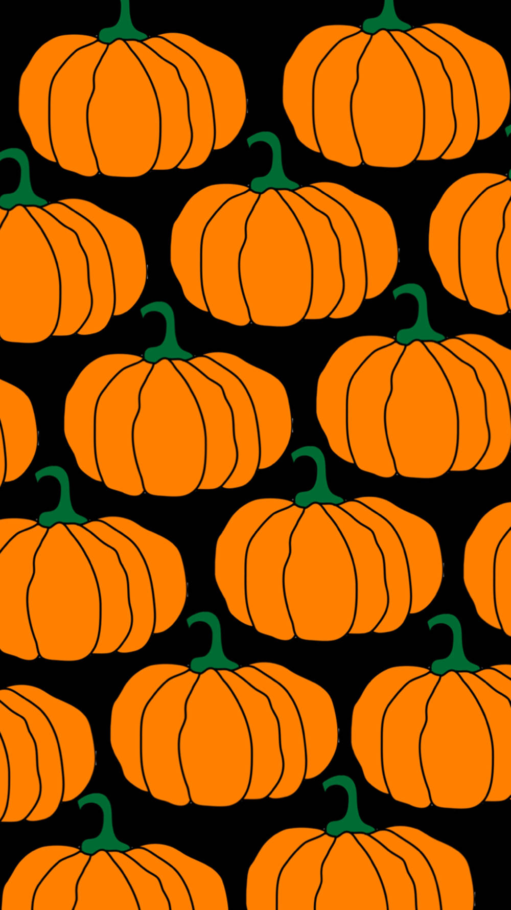 Ghost Aesthetic Pumpkin Pattern Background