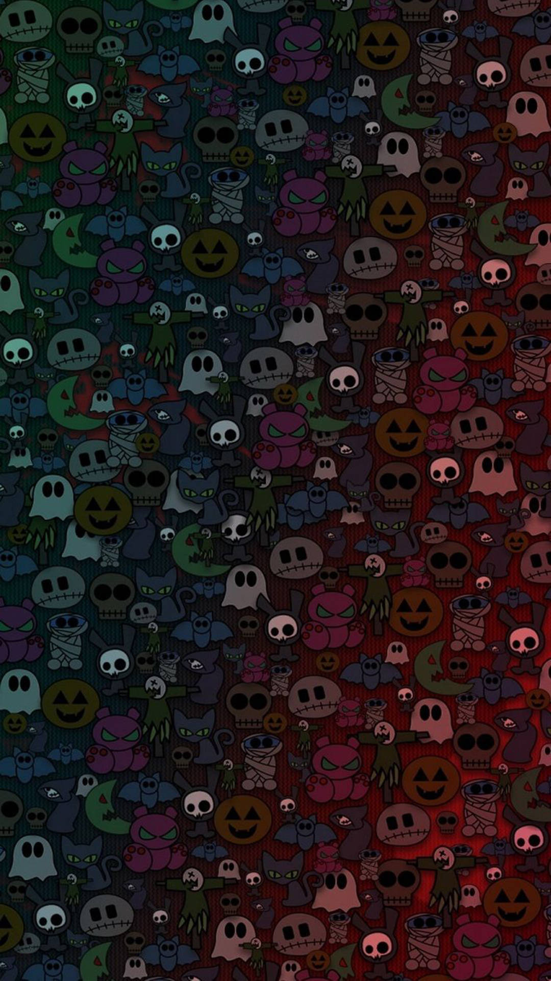 Ghost And Skull Halloween Iphone Background