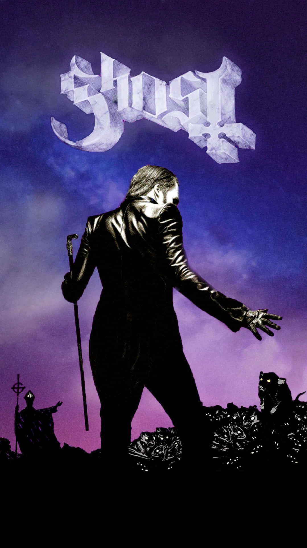 Ghost Band Caned Man Background
