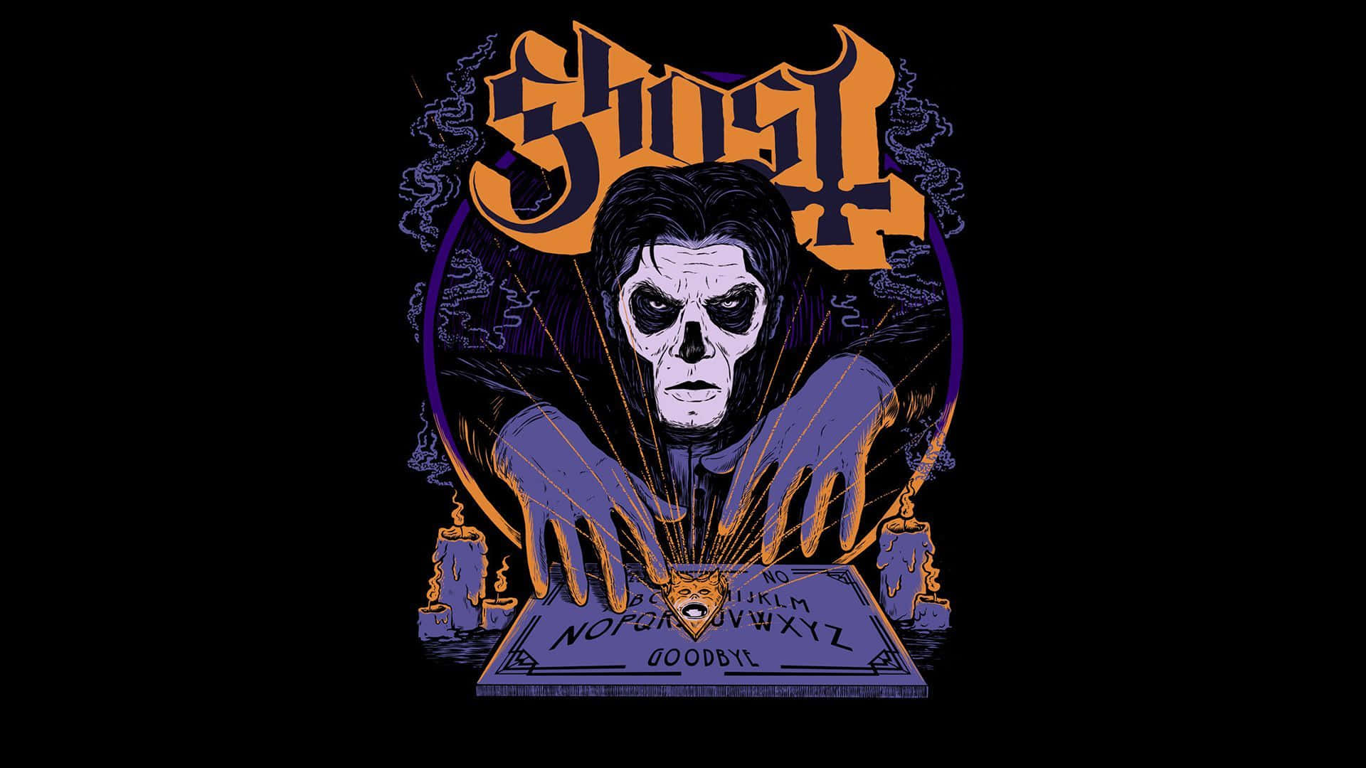 Ghost Band With A Ouija Board Background
