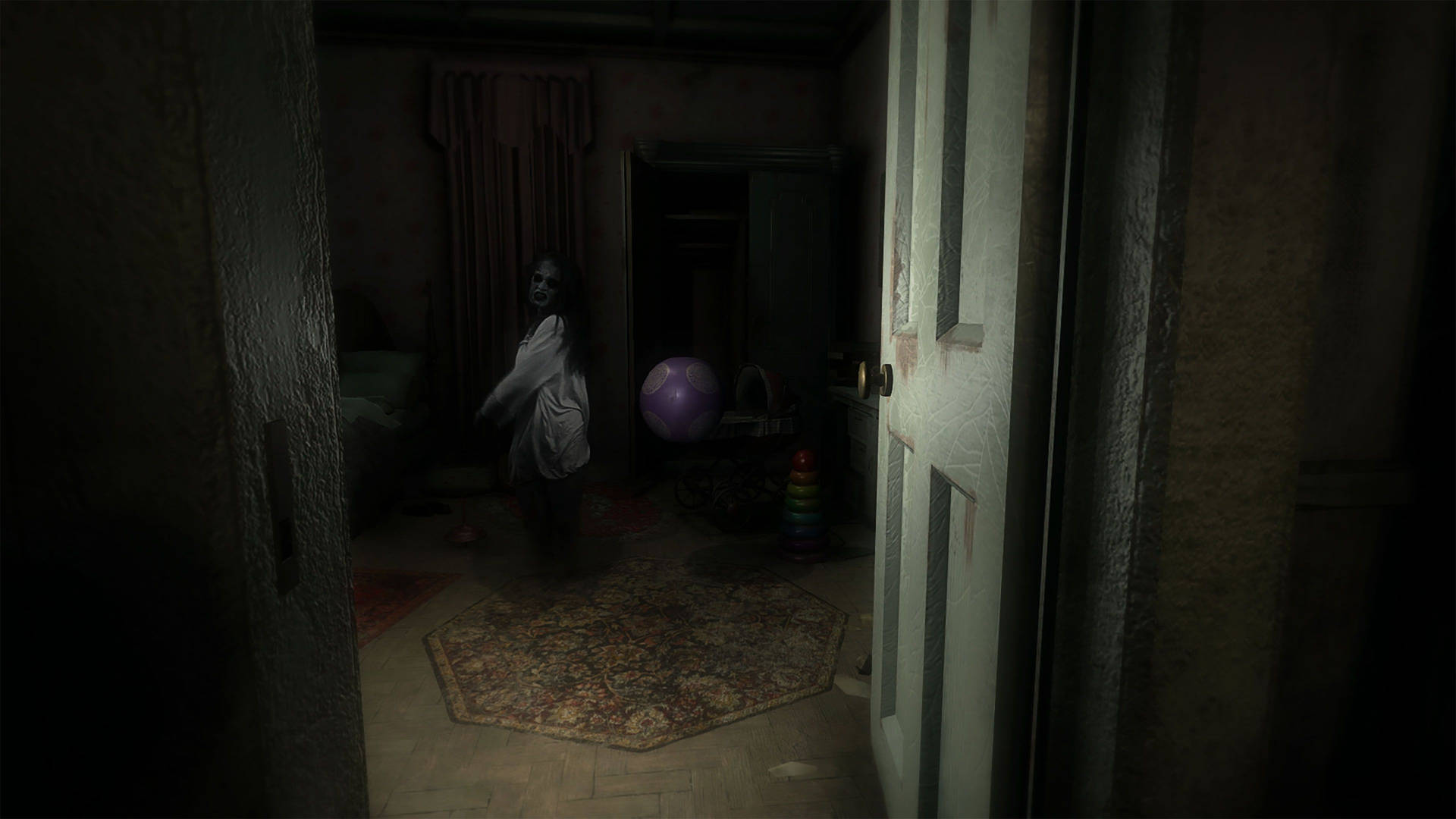 Ghost Girl Inside Room Background