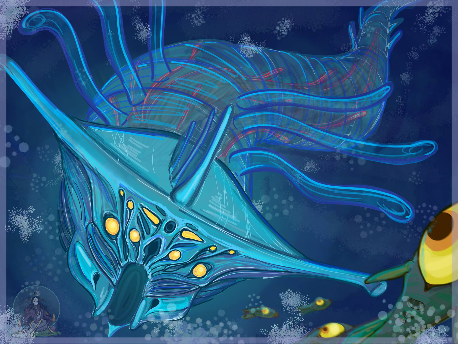 Ghost Leviathan Digital Art Background