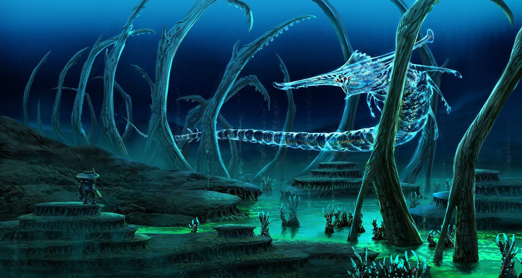 Ghost Leviathan Inside The Creepy Bones Background
