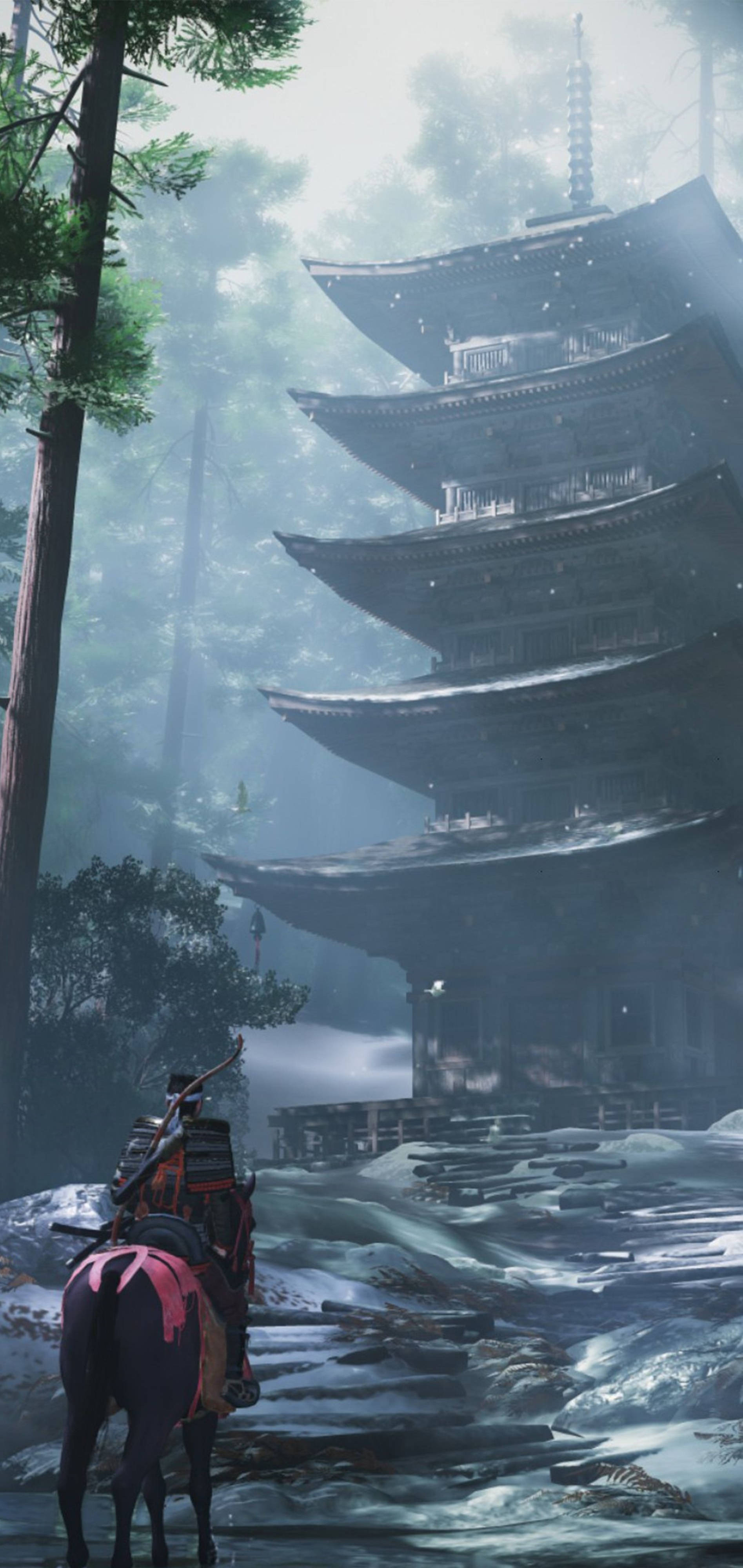 Ghost Of Tsushima Temple 4k Background
