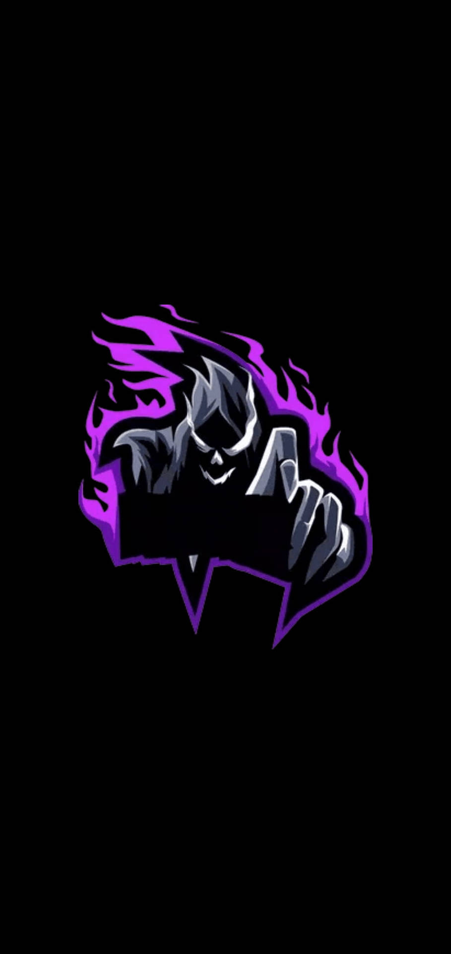 Ghost Purple Flames Gaming Logo Hd Background