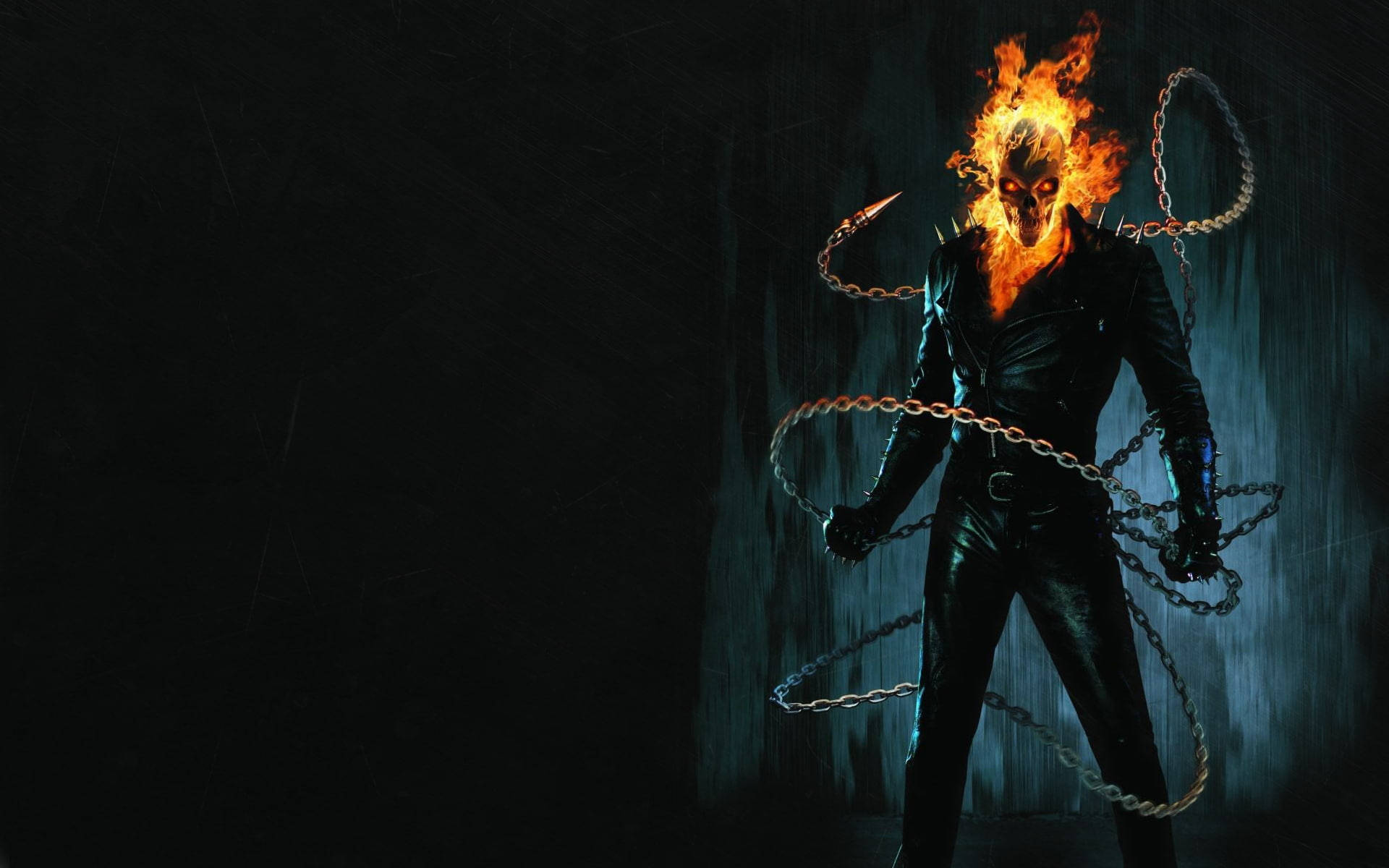 Ghost Rider With Chains Skeleton Desktop