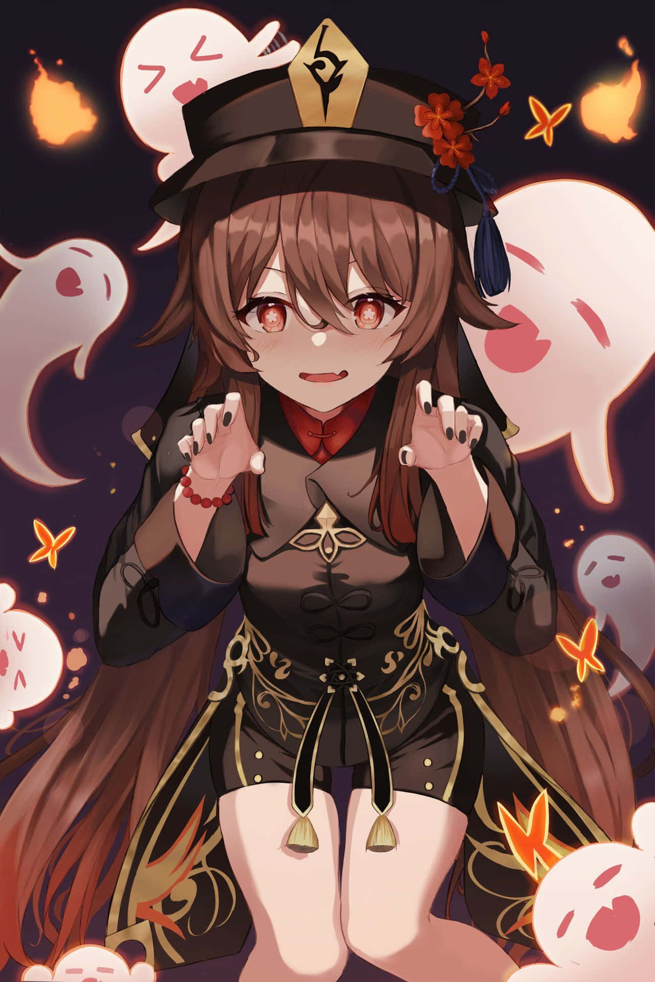 Ghost Spook Hu Tao Pfp Background